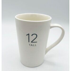 Starbucks 2011 White “12 Tall” Ceramic Coffee Mug Logo 12 oz